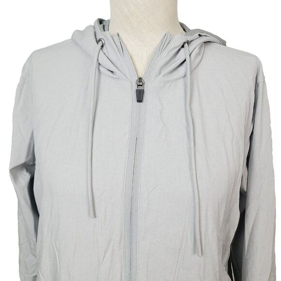 Vuori Outdoor Trainer Shell Jacket S Gray Stretch‎ Lightweight Full-Zip Hooded - Picture 2 of 12